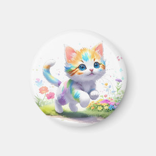 Aimant Aquarelle Cute chat