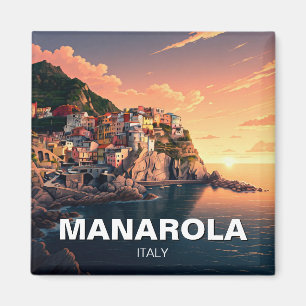 Aimant Aquarelle de Manarola, Cinqua Terra