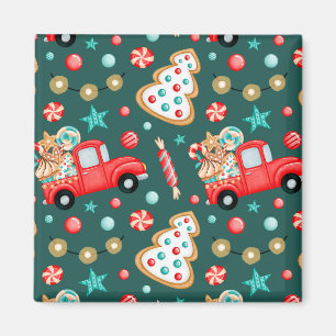 Aimant Aquarelle de Noël Joyeux personnalisée