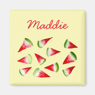 Aimant Aquarelle de pastèque fruit mignon