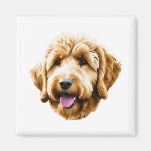 Aimant Aquarelle Goldendoodle