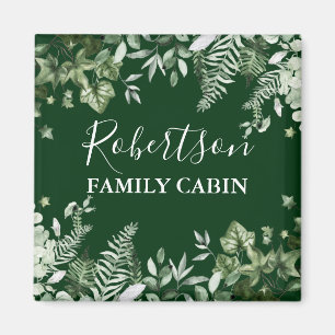 Aimant Aquarelle Ivy Sage Ferns Famille Cabine Vert