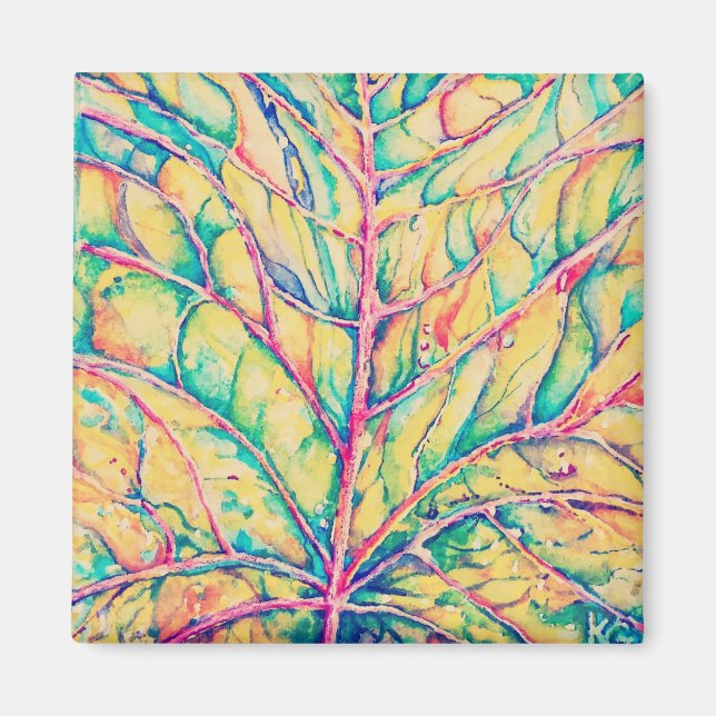 Aimant Aquarelle Leaf Leaf Custom Magic (Devant)