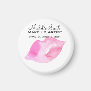 Aimant Aquarelle rose lèvres maquillage marque