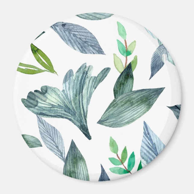 Aimant Aquarelle tombée feuille 11 (Devant)