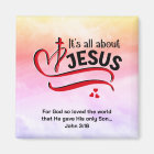 Aquarelle TOUT SUR JÉSUS Pâques chrétiennes