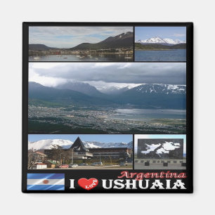 Aimant AR - Argentine - Ushuaia I Love Mosaic Collage