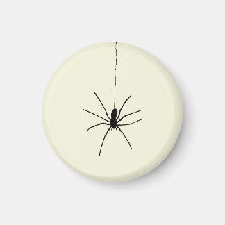 Aimant Araignée noire sur couleur beige (blanc cassé)