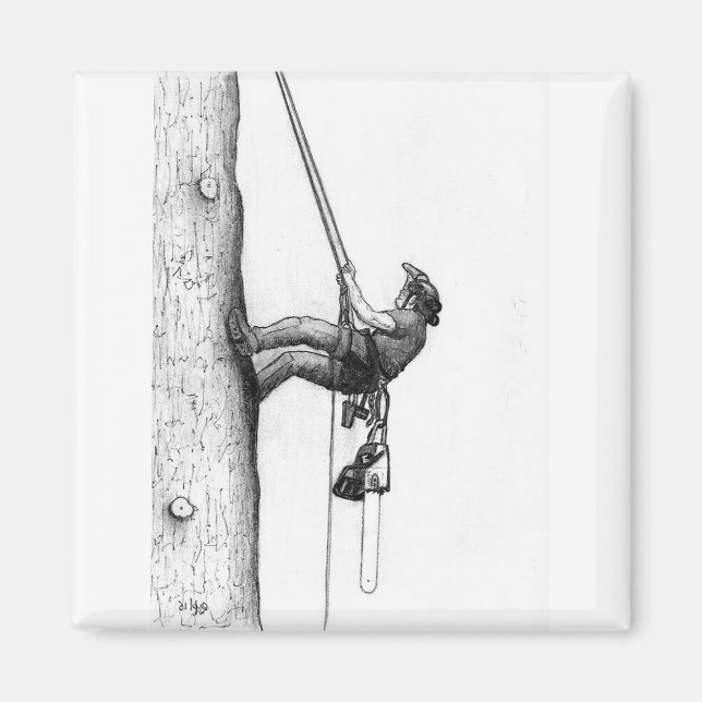Aimant Arb Art Arboriste Arbre Chirurgien tronçonneuse Ca (Devant)