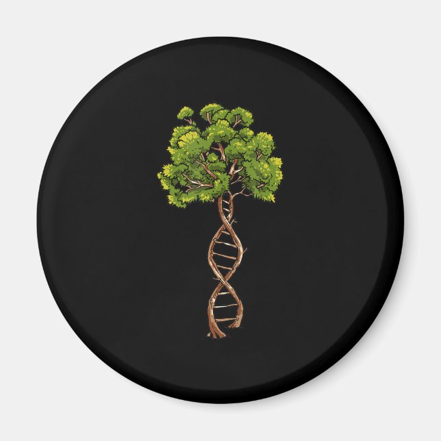 Aimant Arbre Adn De Vie Science Génétique Biologie Enviro (Devant)