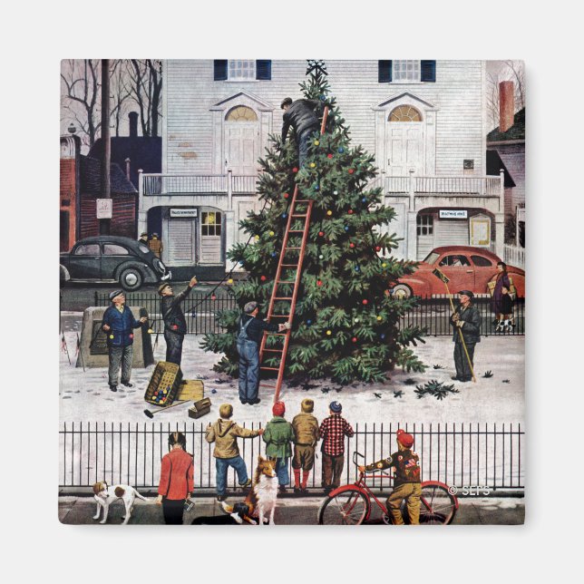 Aimant Arbre dans le Carré de ville (Devant)