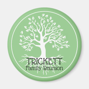 Aimant Arbre de la famille de réunion Sage Green