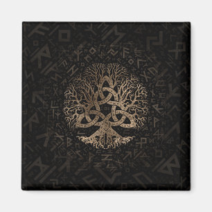 Aimant Arbre de la vie avec Triquetra sur le motif de