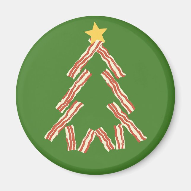 Aimant Arbre de Noël Bacon (Devant)