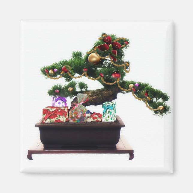 Aimant Arbre de Noël Bonsai (Devant)