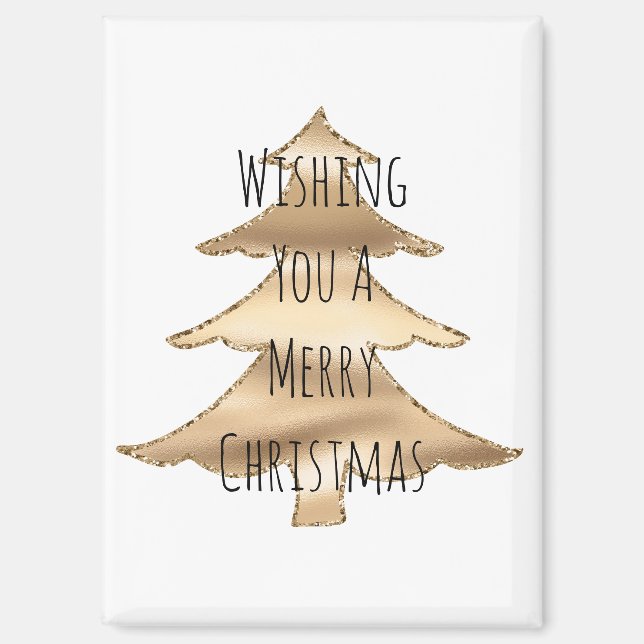 Aimant Arbre de Noël Gold (Recto)
