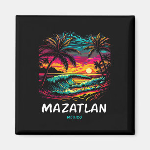Aimant Arbre de palmier souvenir de vacances Mazatlán