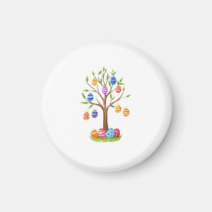 Aimant Arbre de Pâques aquarelle avec œufs décorés suspen