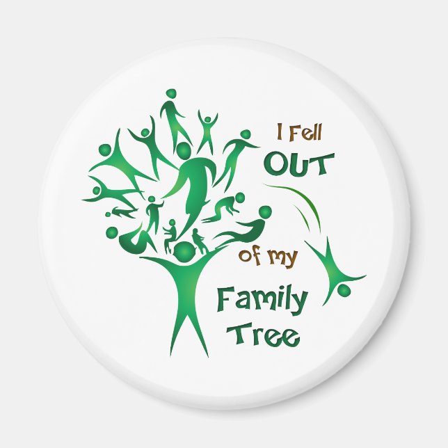 Aimant Arbre familial amusant (Devant)