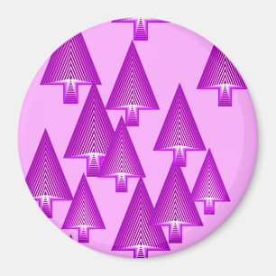 Aimant Arbres de Noël métalliques modernes - violet