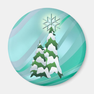 Aimant ARBRES et ÉTOILE de NOËL par SHARON SHARPE