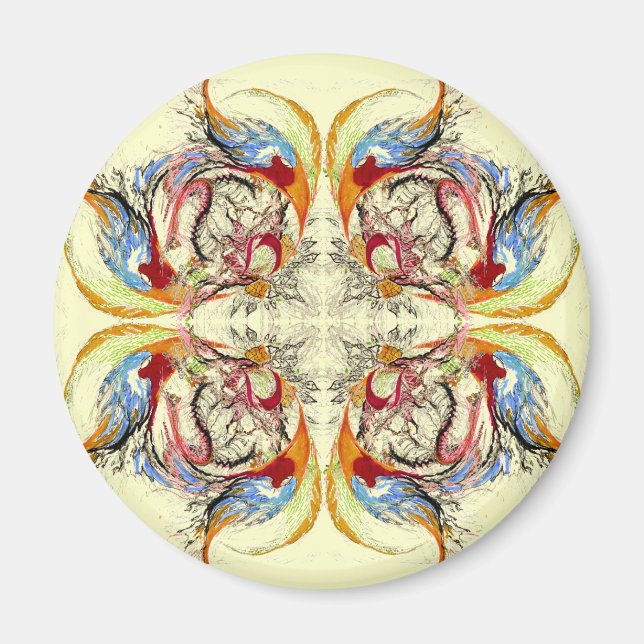 Aimant Arbres et oiseaux imaginaire (Devant)