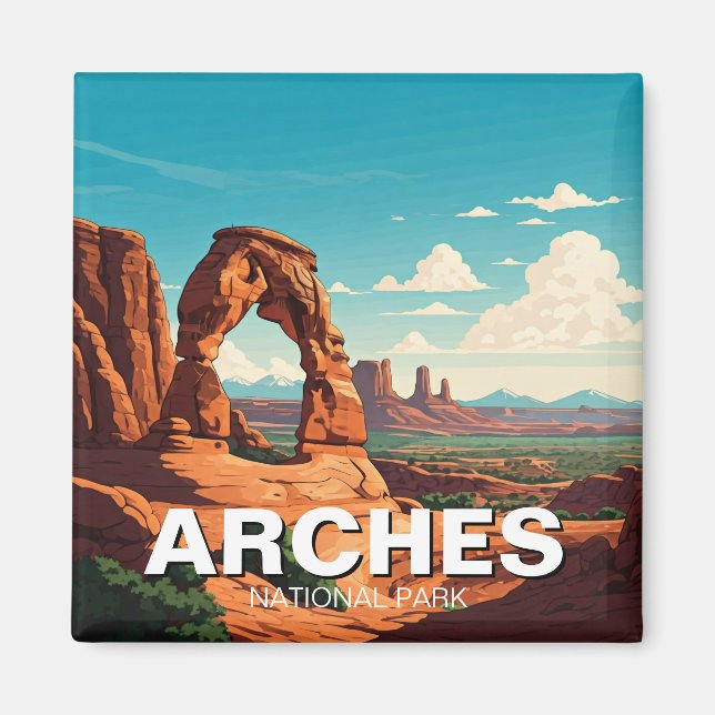 Aimant Arc de Moab Utah Arches National Park Delicate (Devant)