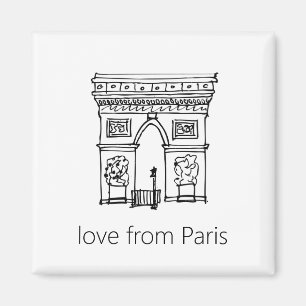Aimant Arc de Triomphe Illustration à main