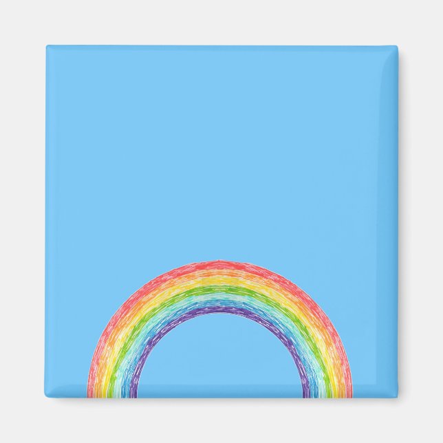 Aimant Arc en ciel et ciel bleu (Devant)
