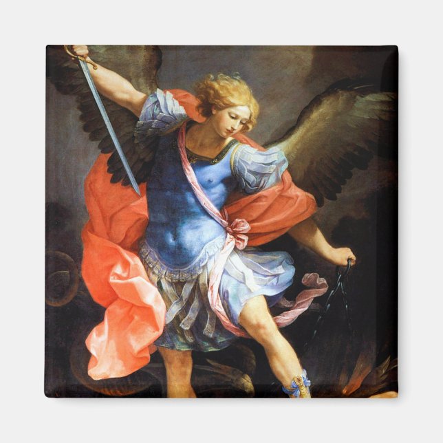 Aimant Archangel Michael piétine Satan, Guido Reni (Devant)