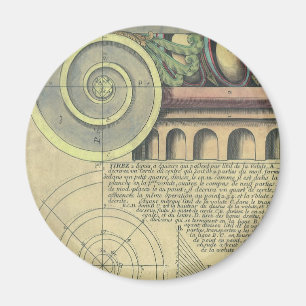 Aimant Architecture Vintage ; Volute de chapiteau par Vig