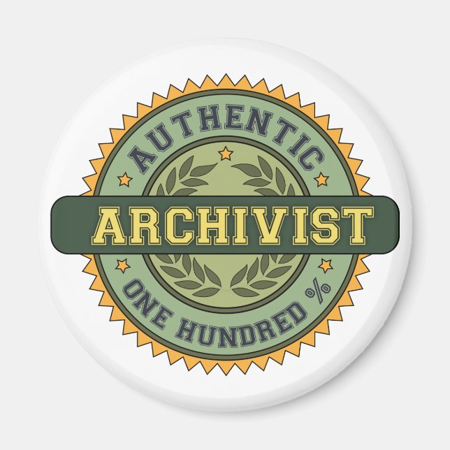 Aimant Archiviste authentique (Devant)