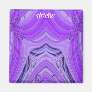 Aimant ARIELLA ~ 3D Fractage Design violet bleu