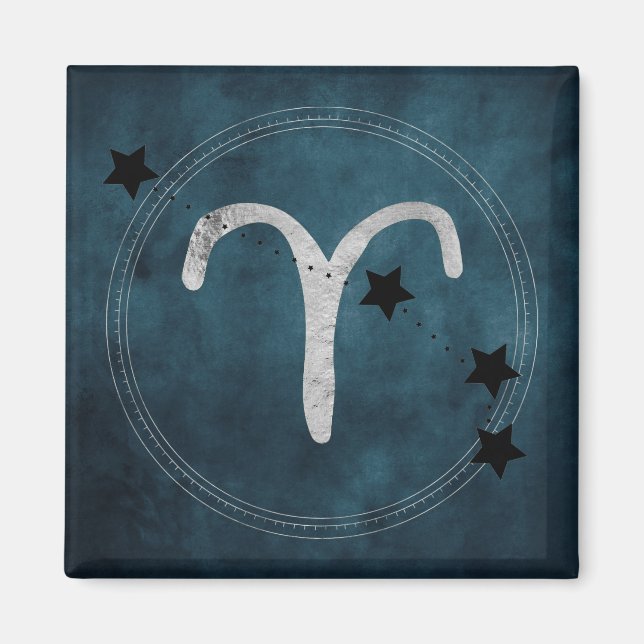 Aimant Aries la constellation de zodiaque Ram turquoise (Devant)