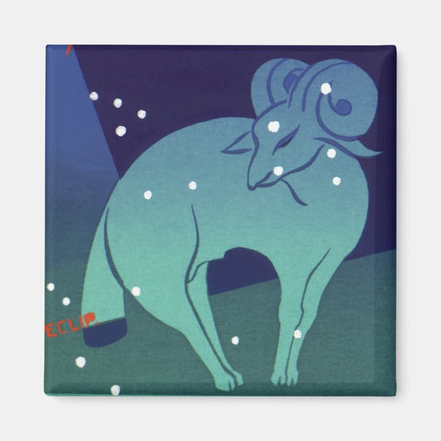 Aimant Aries Ram Constellation, Astrologie Zodiaque Vinta (Devant)