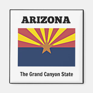 Aimant Arizona, drapeau et devise,