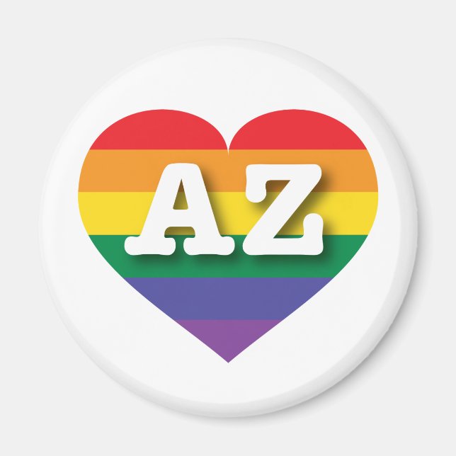 Aimant Arizona Gay pride Rainbow Heart (Devant)