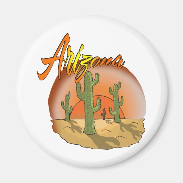Aimant ARIZONA Sunset Cactus (Devant)