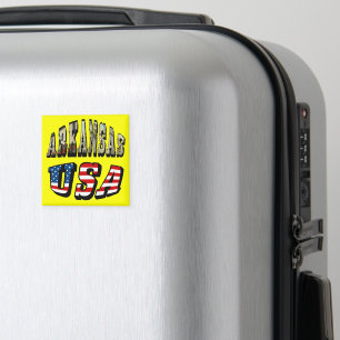 Aimant Arkansas Picture et USA Flag Text