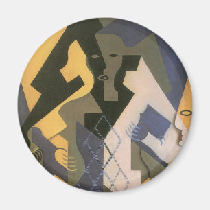 Aimant Arlequin à la table de Juan Gris, Cubisme Vintage