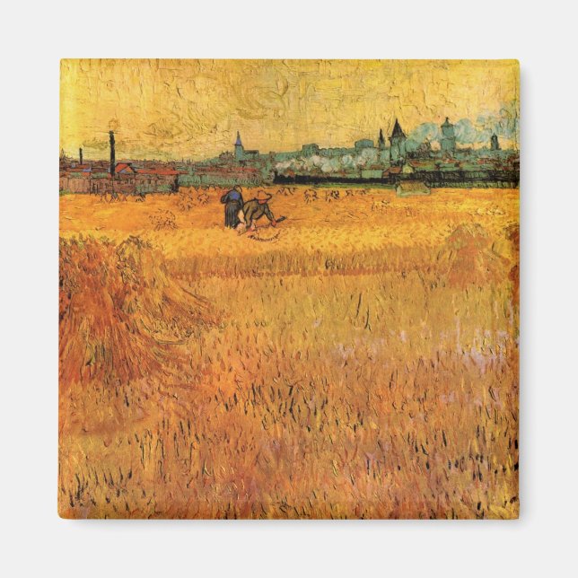 Aimant Arles : Vue des champs de blé par Vincent van Gogh (Devant)