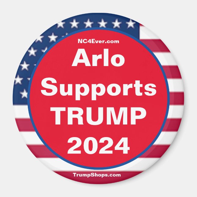 Aimant Arlo prend en charge TRUMP 2024 Patriotic aimnet (Devant)