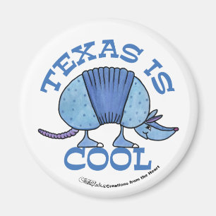 Aimant Armadillo Blue-Texas est Cool
