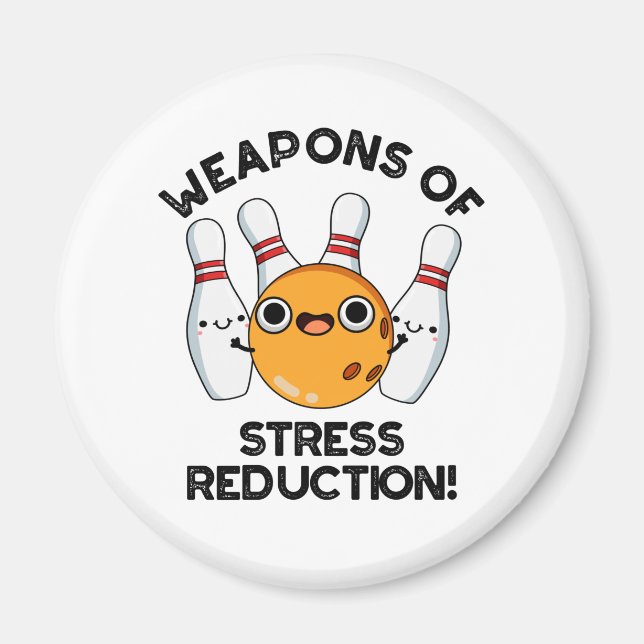 Aimant Armes De Stress Réduction Drôle Pun De Bowling (Devant)