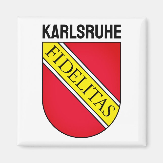 Aimant Armoiries de Karlsruhe, ALLEMAGNE (Devant)