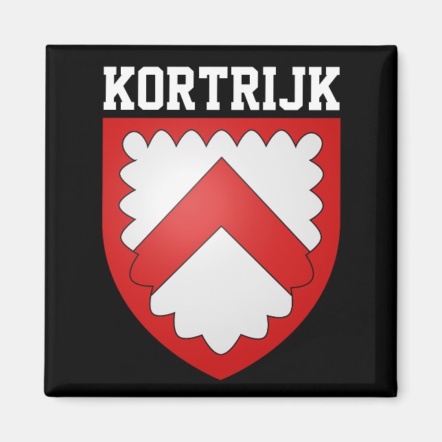 Aimant Armoiries de Kortrijk, Belgique (Devant)