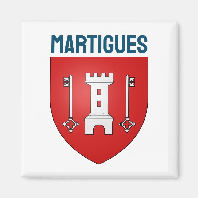 Aimant Armoiries de Martigues, France (Devant)