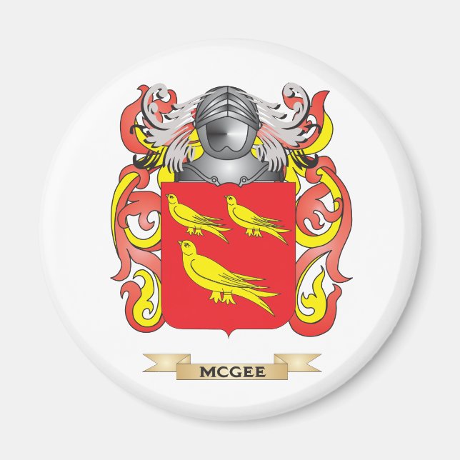 Aimant Armoiries de McGee (crête de famille) (Devant)