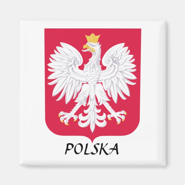 Aimant Armoiries de Pologne "Polska" (Devant)