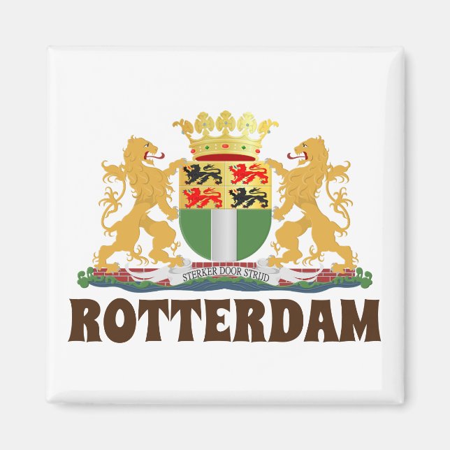 Aimant Armoiries de Rotterdam, Pays-Bas (Devant)